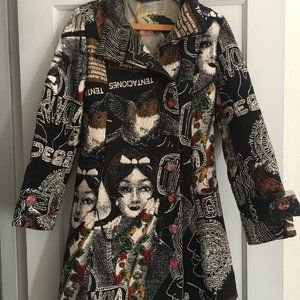 Desigual Winter Coat, Size 40 European, (Medium US.) Amazing design!